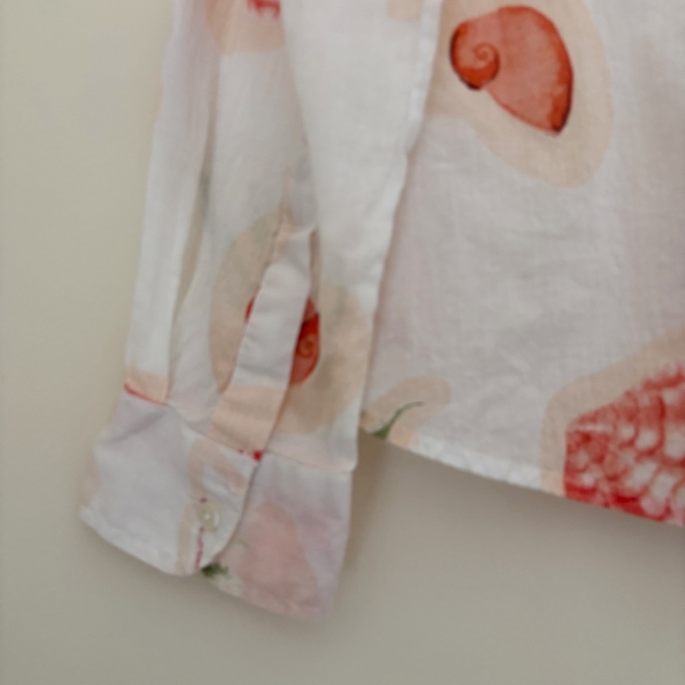 Lucky & Coco Shell Print Button Front Shirt Large - image 4